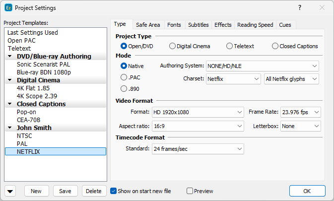  Project Properties – DVD Authoring System (Native mode only)